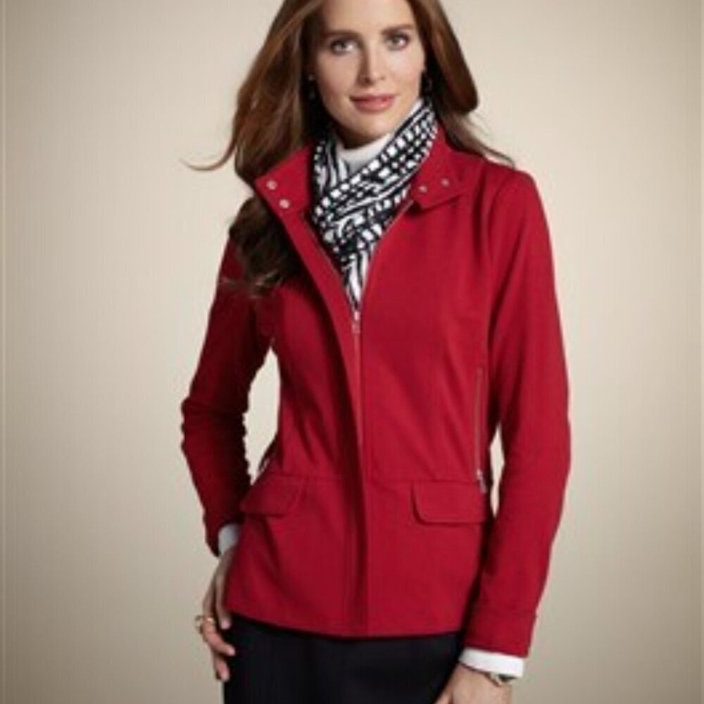 Chico's Vibrant Red Zip Jacket